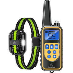 Heaflex electric dog training collar with remote for up to 1640 feet.