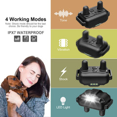 Heaflex waterproof IP67 dog collar ready for rainy walks and splashy play.