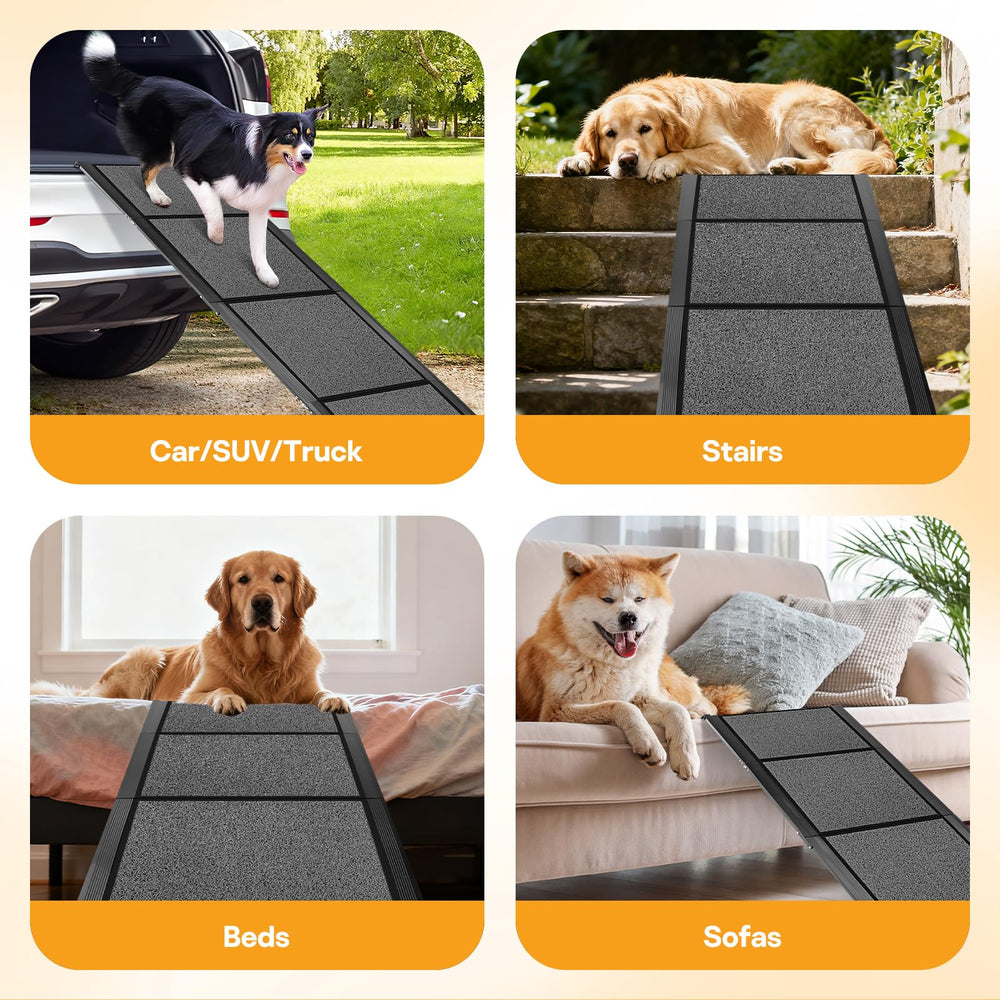 HEALLILY dog ramp supports up to 300 lbs for large breeds