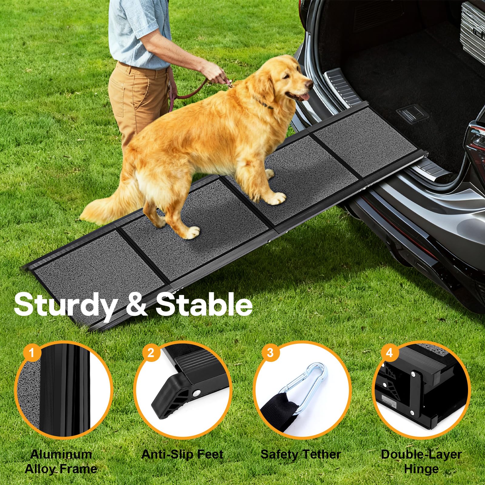 HEALLILY dog ramp suitable for cars, SUVs, and trucks
