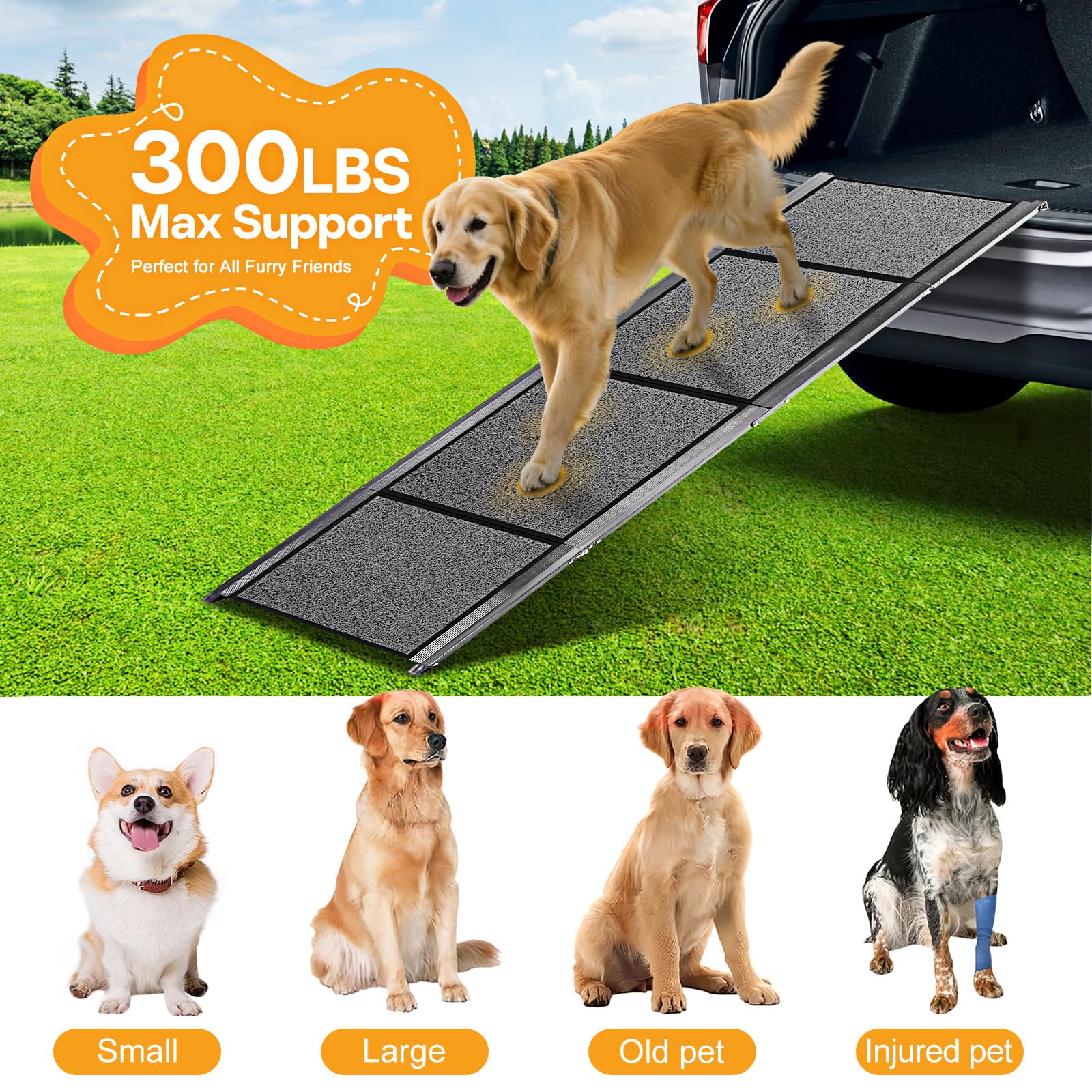 HEALLILY portable ramp with handle for simple carrying