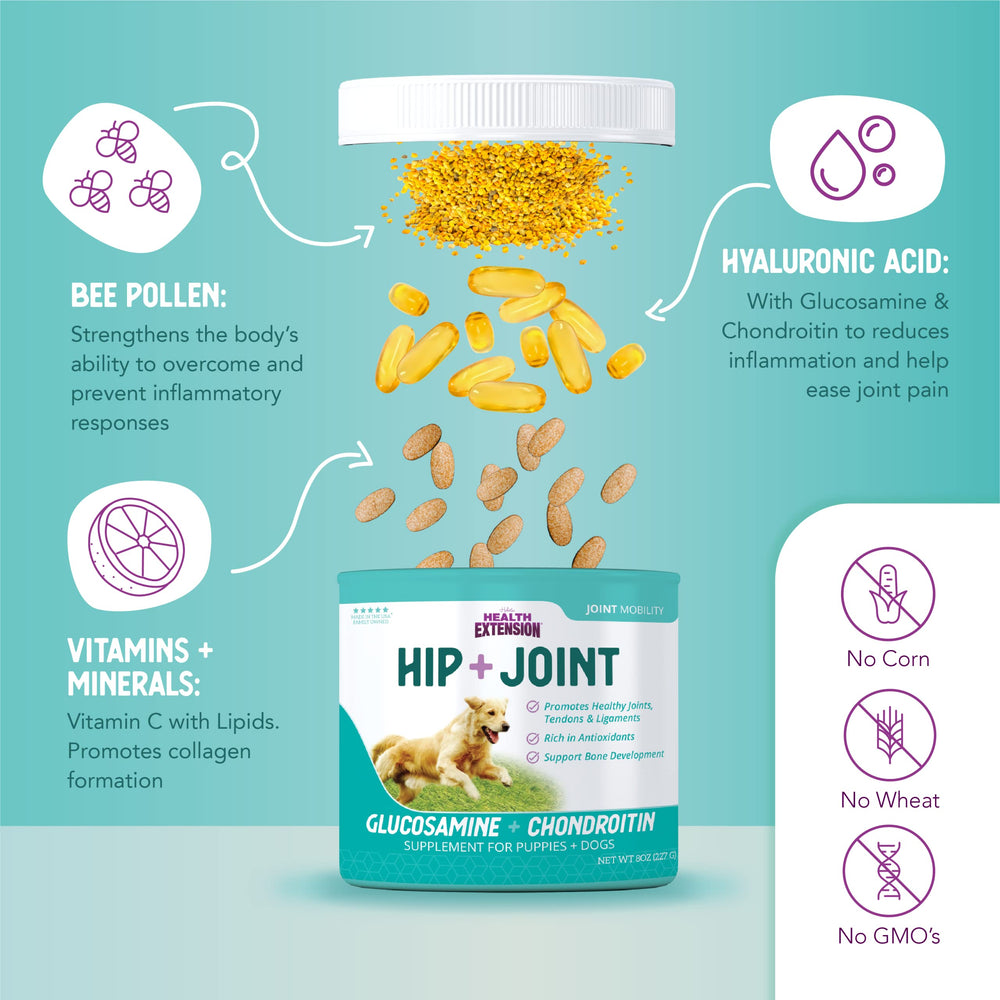 Bottle and label highlight natural ingredients and care for hips and joints