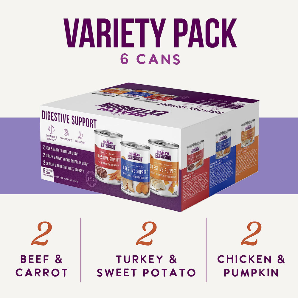 Health Extension beef and carrot can close-up for picky eaters.