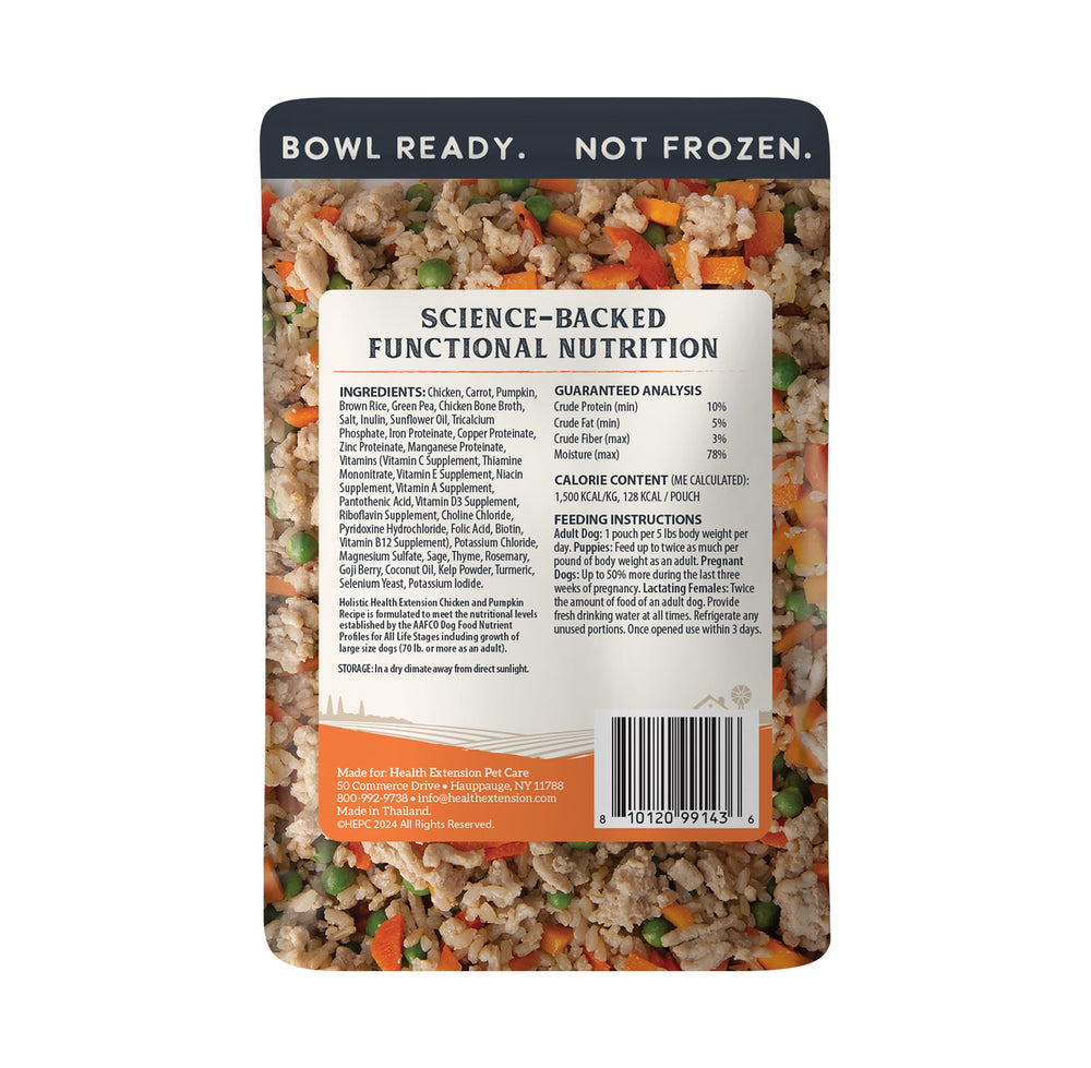 Health Extension Gently Cooked serving bowl highlights home style meal appeal