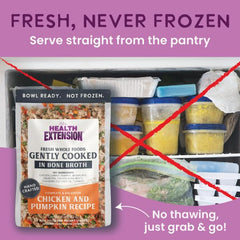 Health Extension Gently Cooked small batch production conveys fresh meals