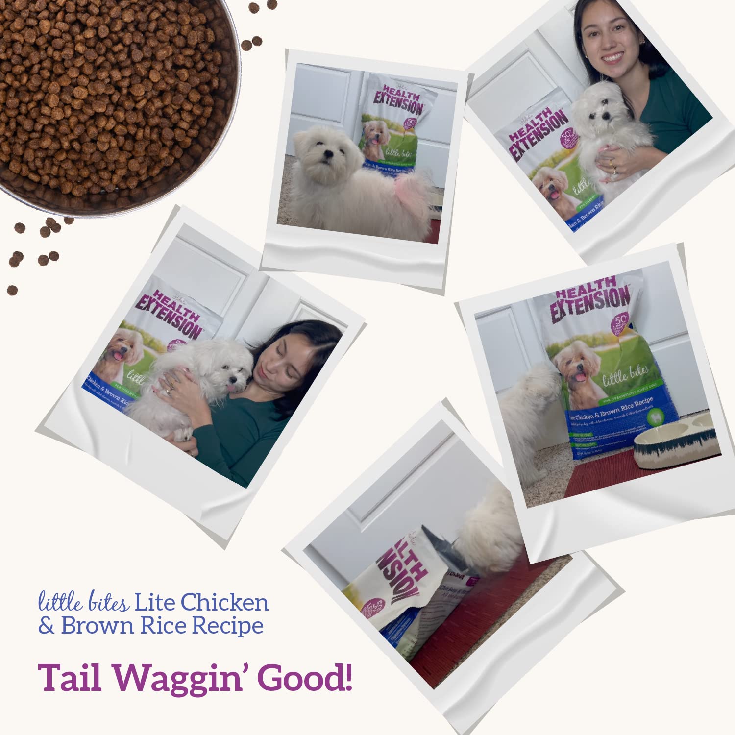 Health Extension Little Bites Lite 50% less fat supports weight-conscious meals.