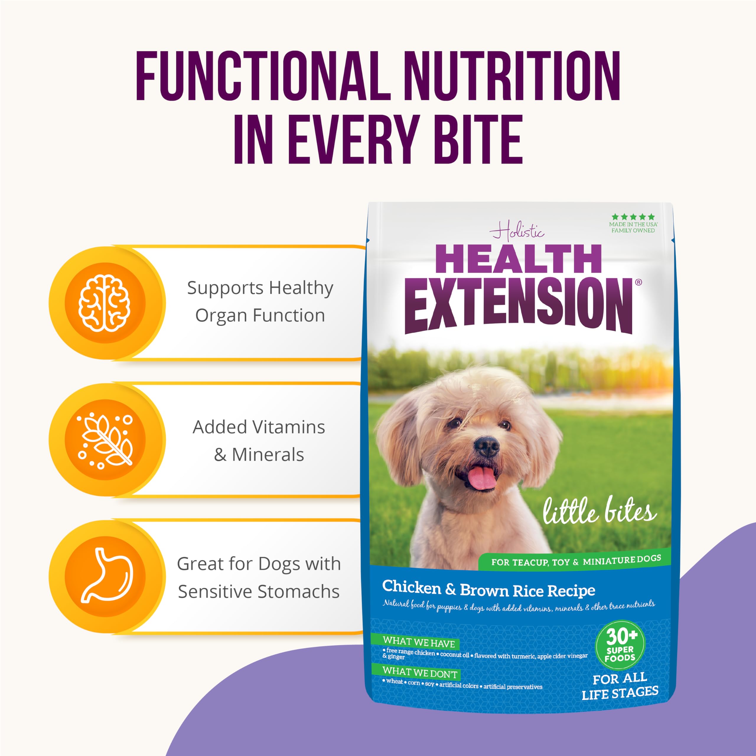 Health Extension Little Bites probiotics label signals gut-friendly ingredients.