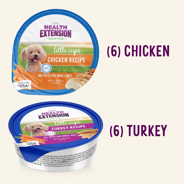 Health Extension Little Cups ingredients display with carrots, cranberries, blueberries signaling antioxidant-rich nutrition.