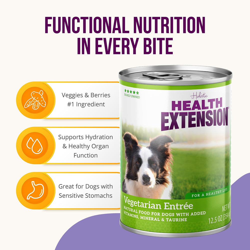 Health Extension Vegetarian Entrée ingredient visual highlighting vitamins and minerals
