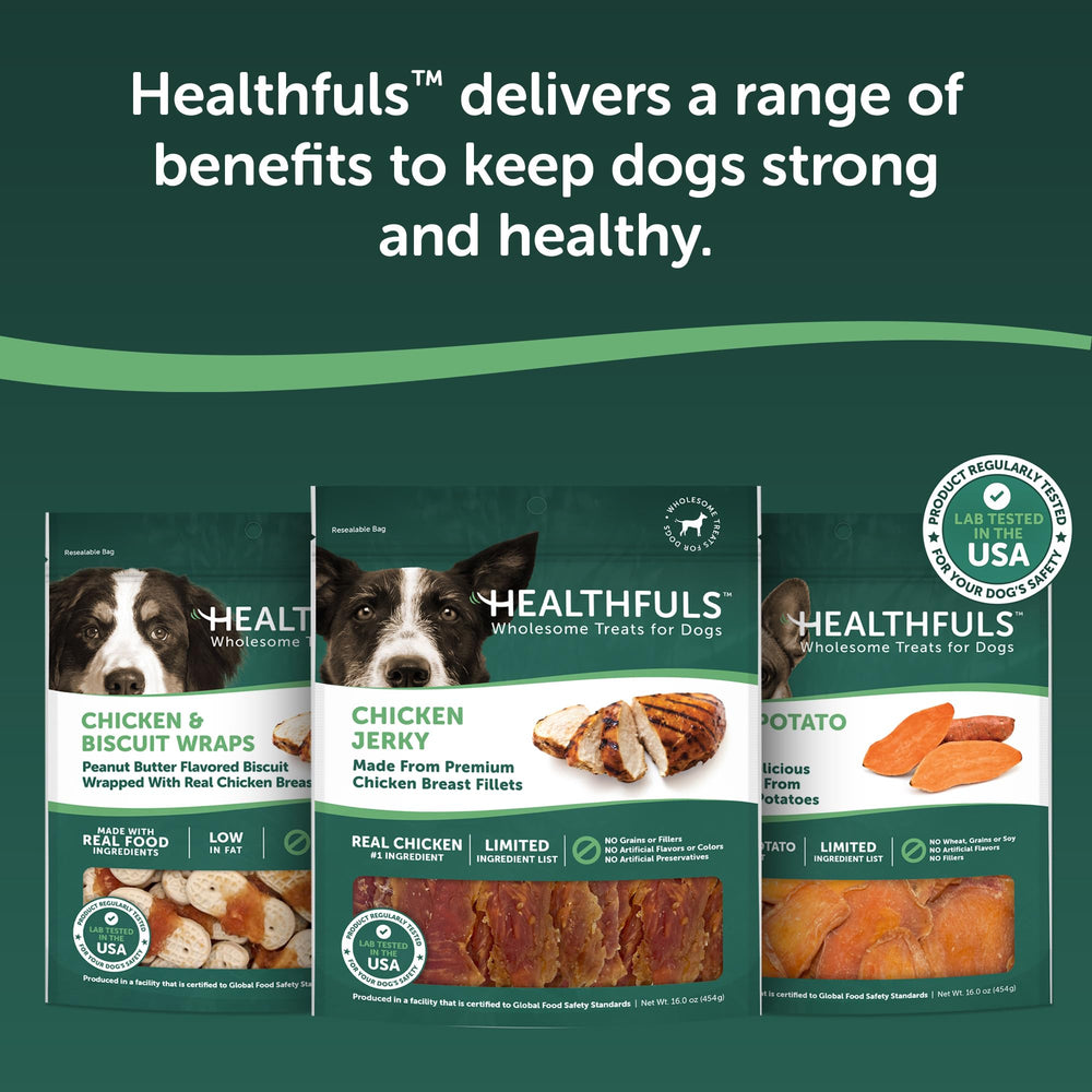 Healthfuls Wag Tails Jerky 20oz bag for easy serving and storage