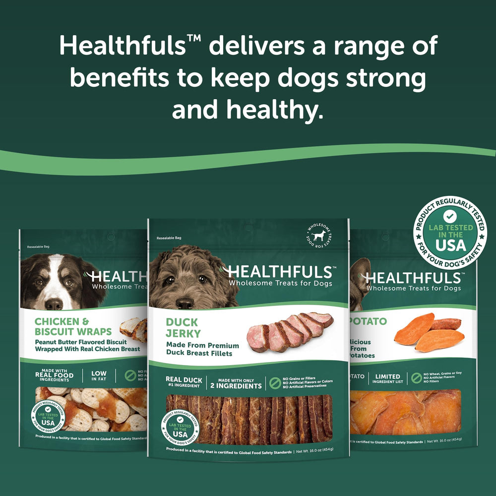 HEALTHFULS Westminster Wag N Tails duck jerky American-made facility photo