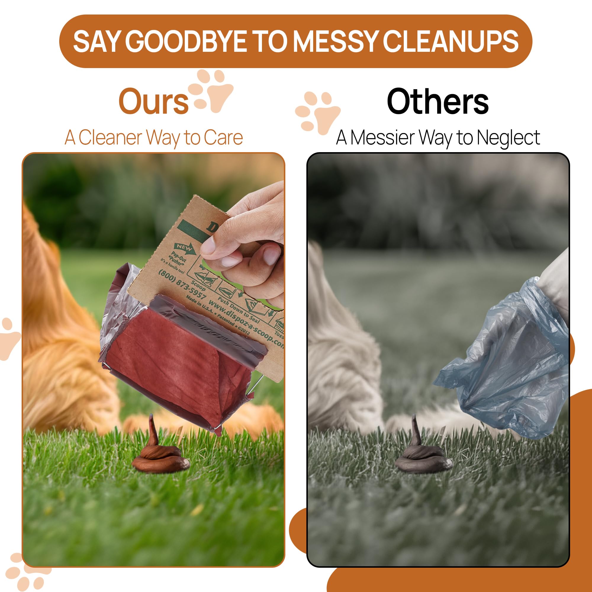 Healthpro Prods Dispoz-A-Scoop pop-out pusher simplifies pickup.