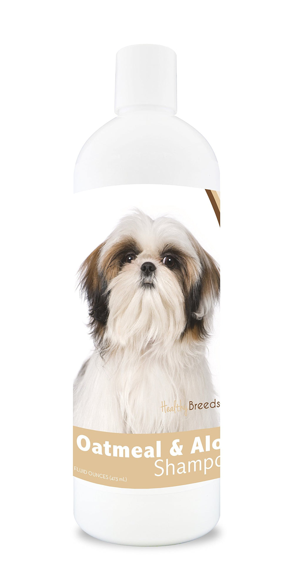 Healthy Breeds Shih Tzu Oatmeal Shampoo bottle for gentle cleansing and moisture
