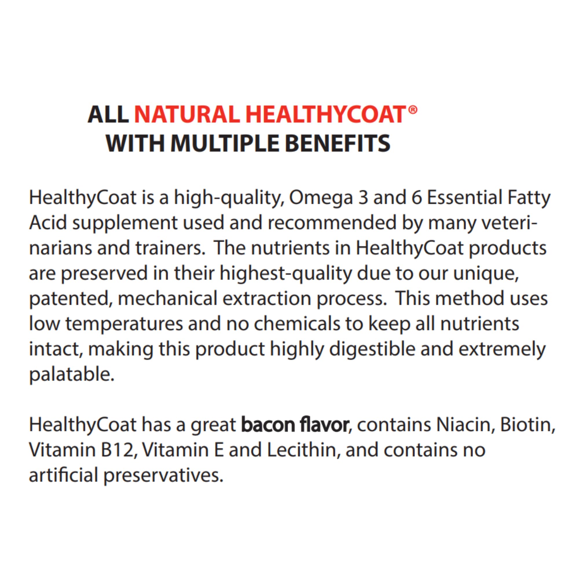 Healthy Coat box showing all natural liquid supplement packaging