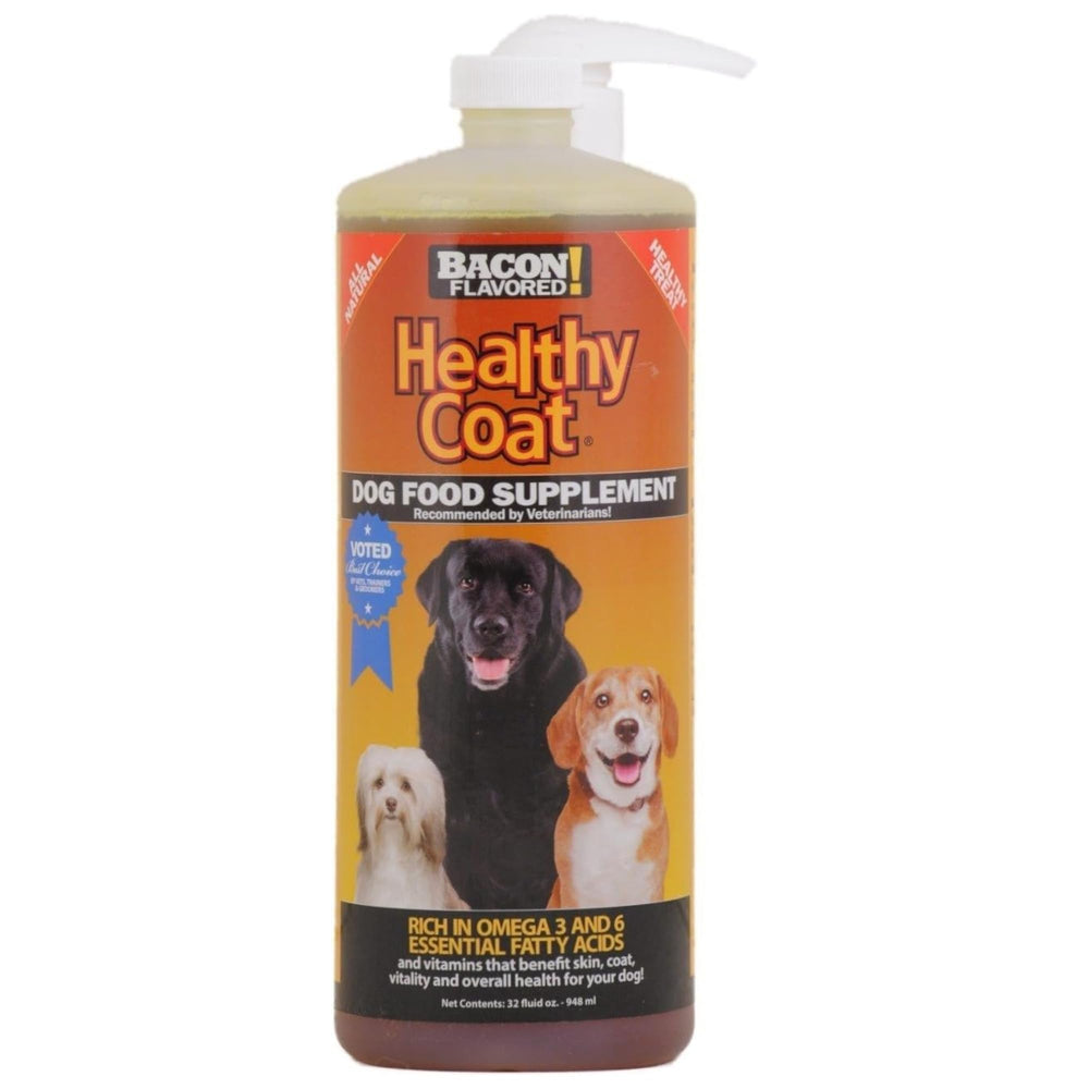 Healthy Coat quart bottle ready for daily feeding supports skin and coat health
