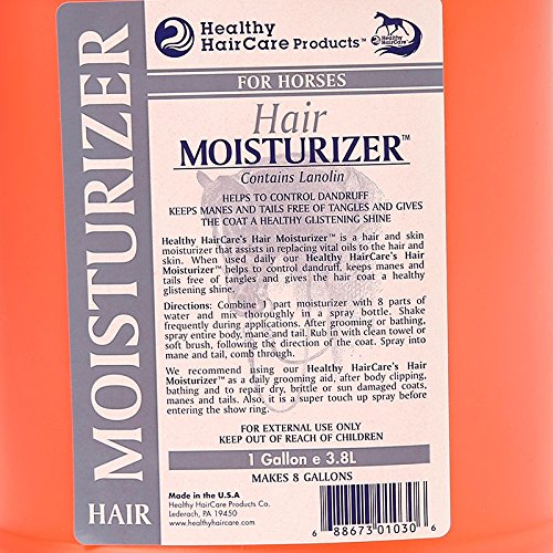 Healthy HairCare Products Hair Moisturizer 128 oz gallon applying on hair for long-lasting softness.