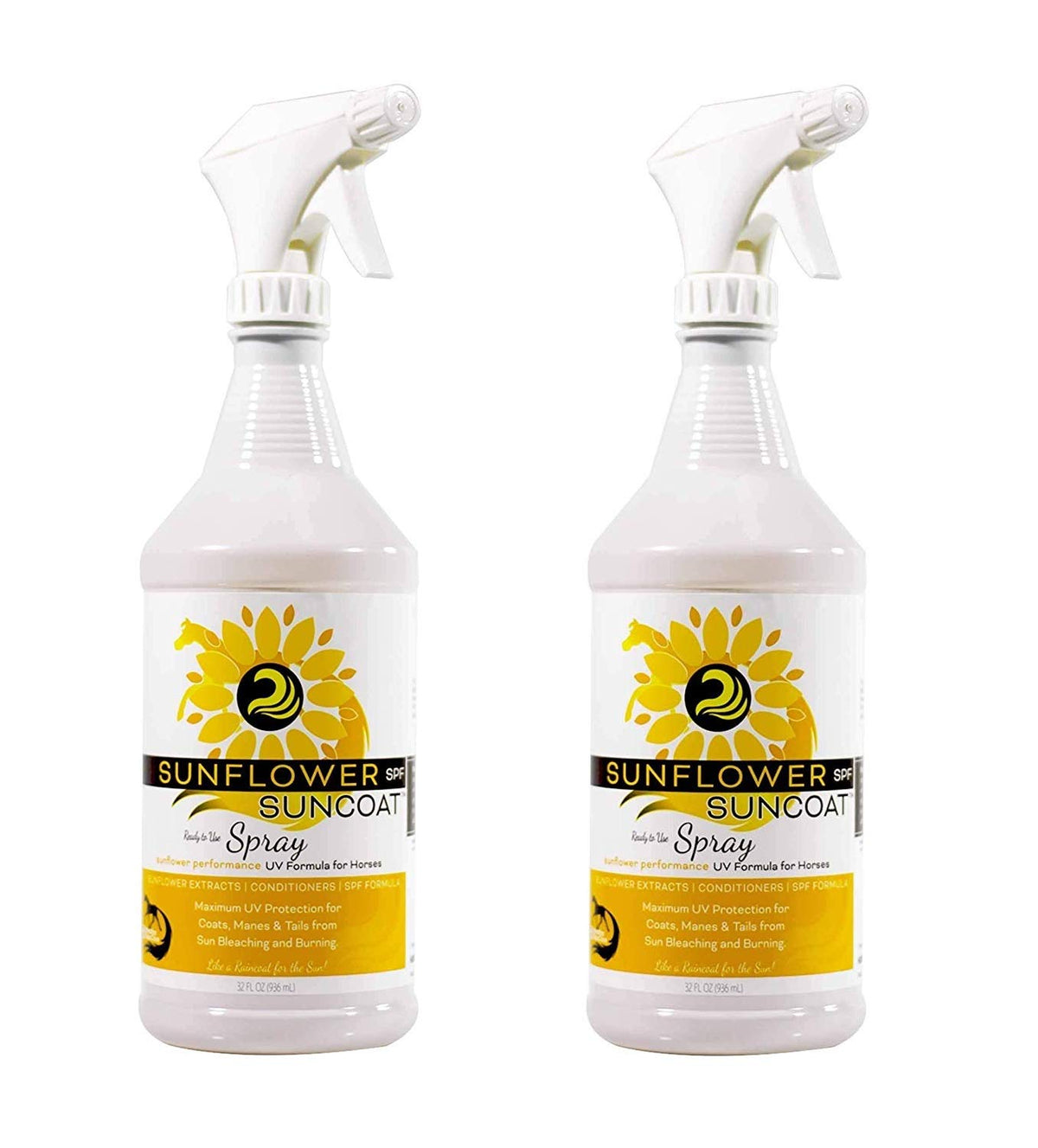 Healthy Haircare Product Sunflower Suncoat SPF bottle front for UV protection.