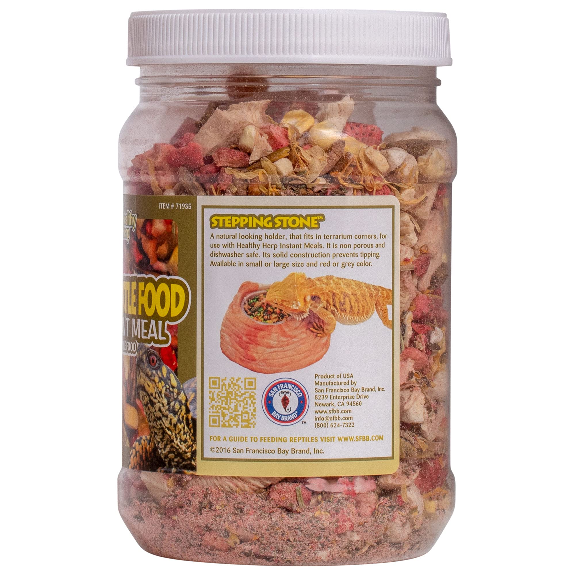 Healthy Herp feeding cup shown for easy portioning of turtle meals