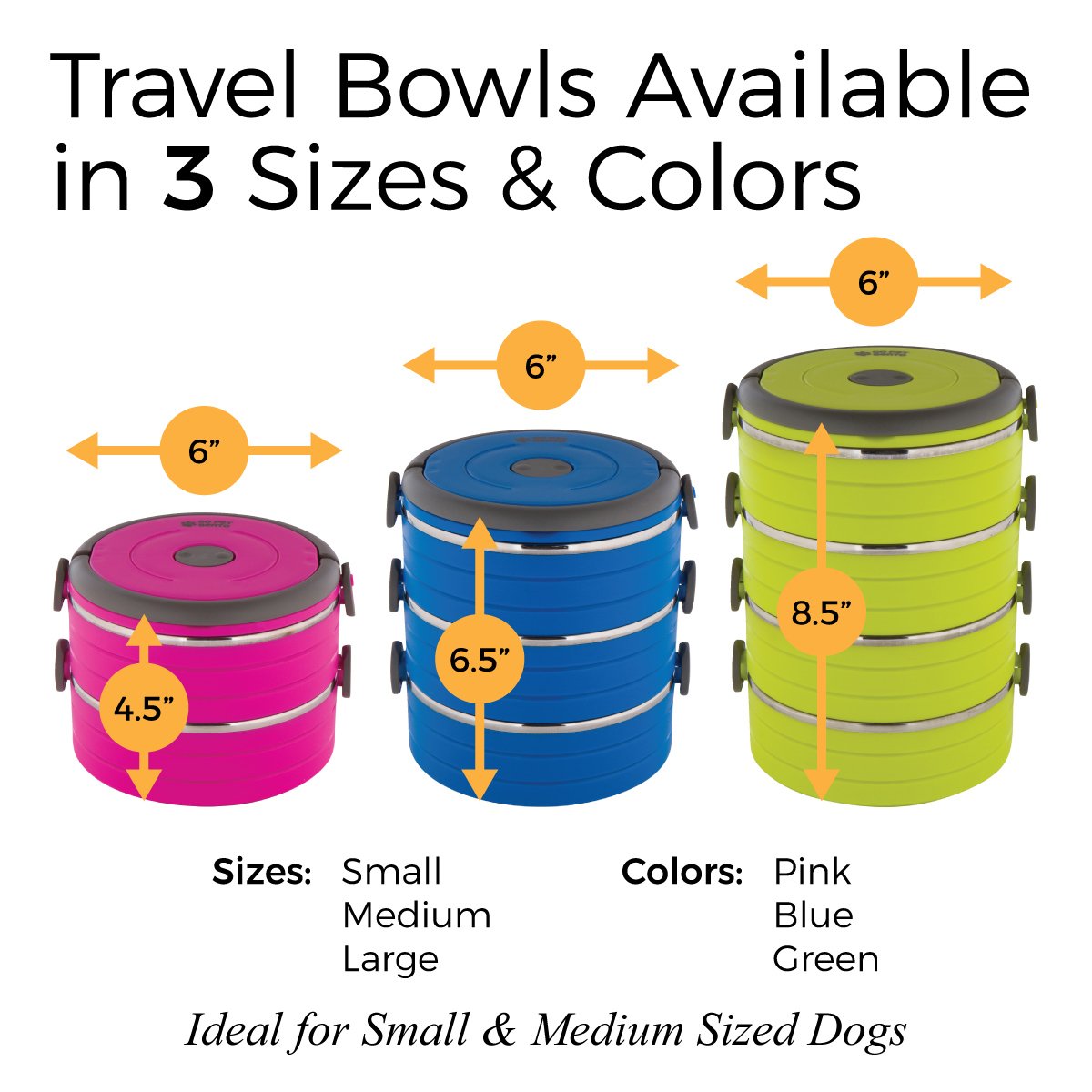 Healthy Human food compartment bowl holding dry food securely for travel.