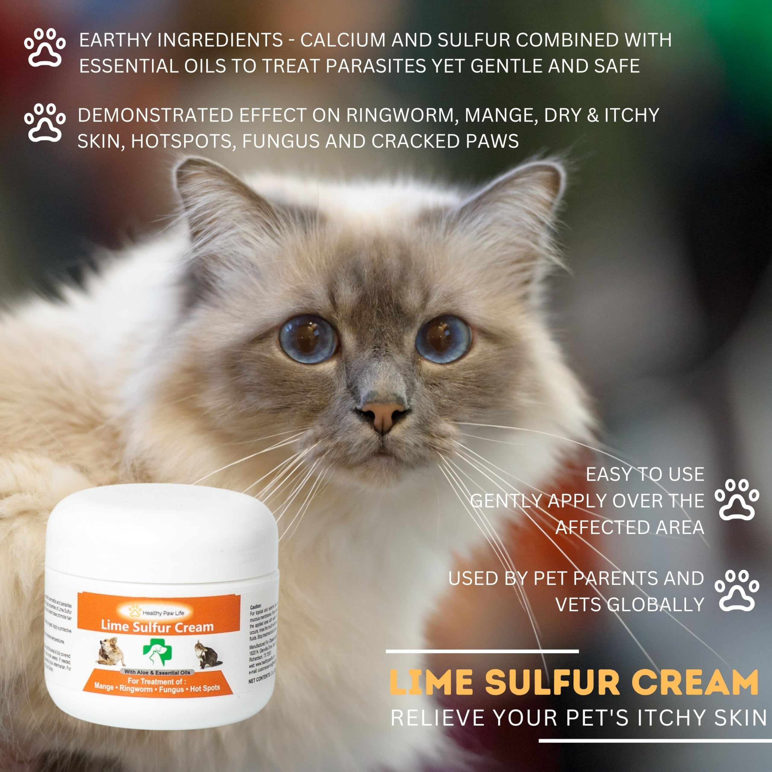 Cream closeup from Healthy Paw Life Classics Lime Sulfur Cream display