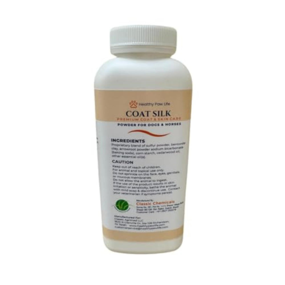 Healthy Paw Life Coat Silk Powder moisture absorption helps keep skin comfortable.