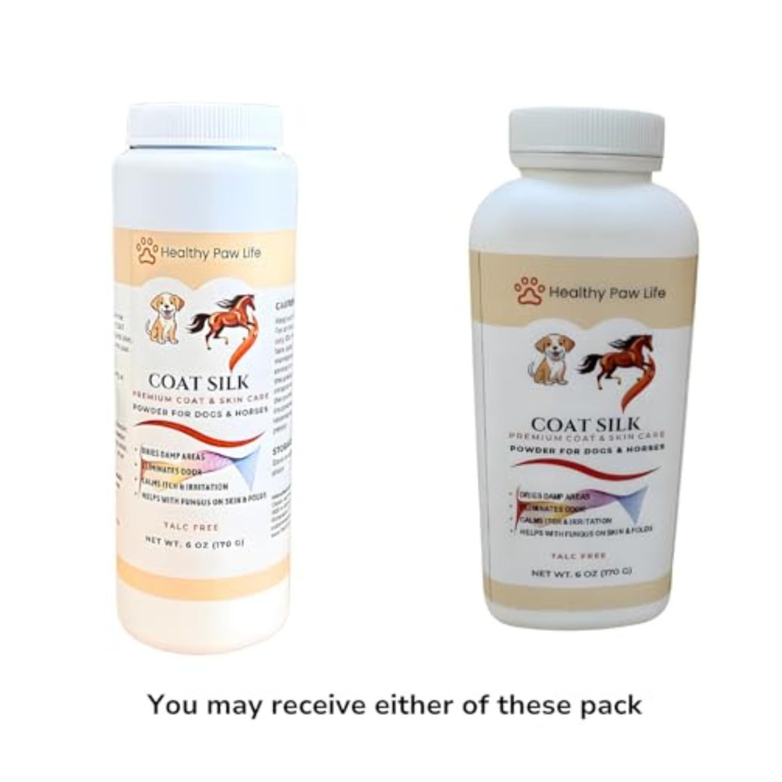 Healthy Paw Life Coat Silk Powder texture closeup reveals natural mineral blend.