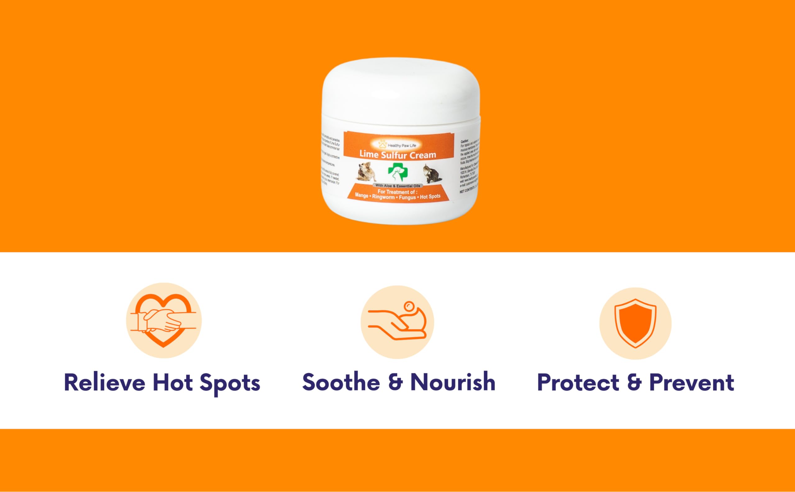 Healthy Paw Life lime sulfur cream used on dogs during routine care.
