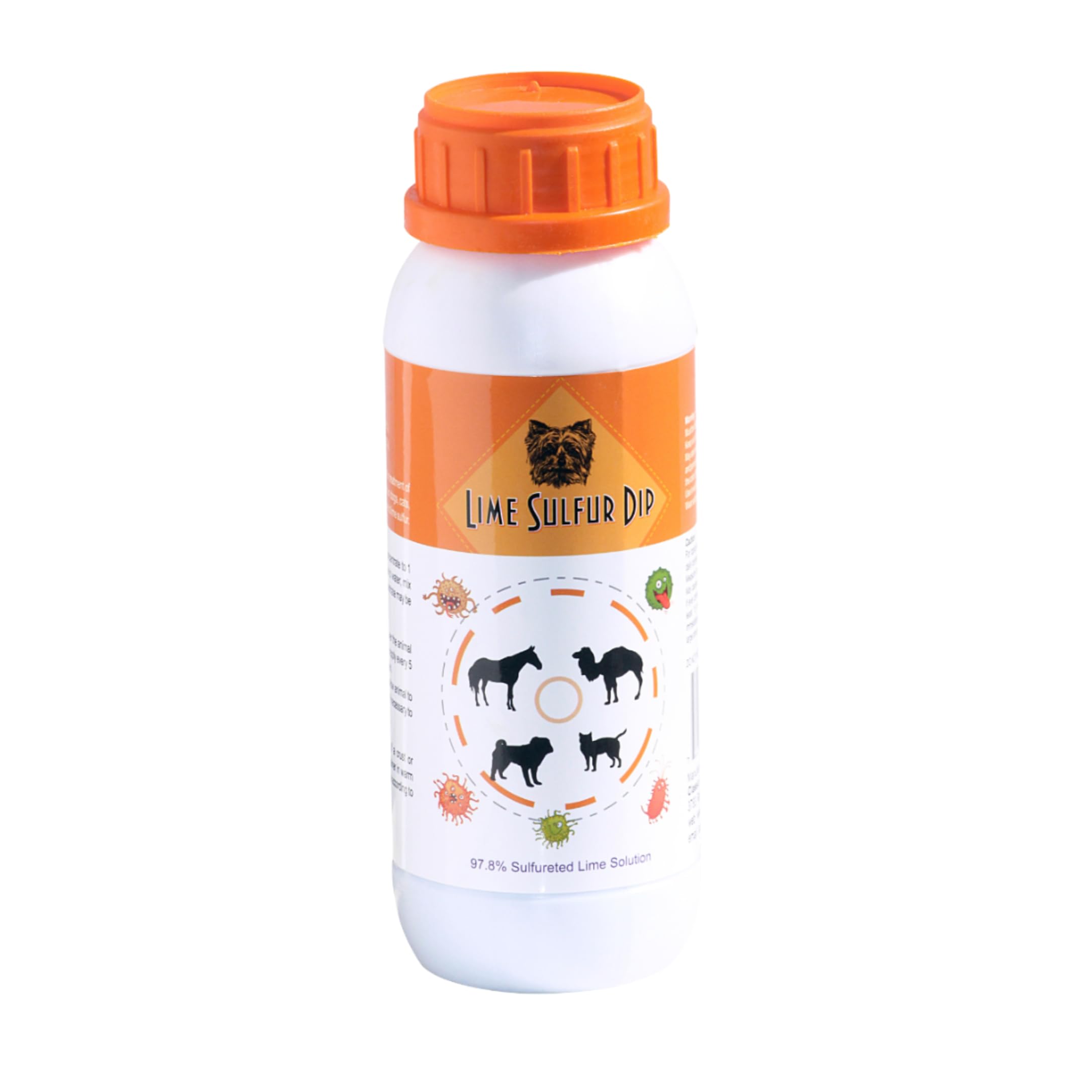 Healthy Paw Life lime sulfur dip bottle for skin relief and care.