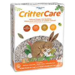 Healthy Pet CritterCare snowflake white bedding offers a soft nesting surface for small pets.