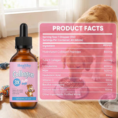 Healthy Petz liquid collagen blended into dog food for seamless daily routine