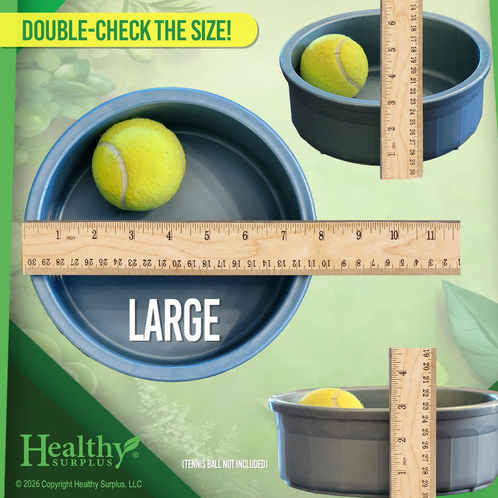 Healthy Surplus Pet Crock Bowl shows chew-resistant material ideal for strong chewers