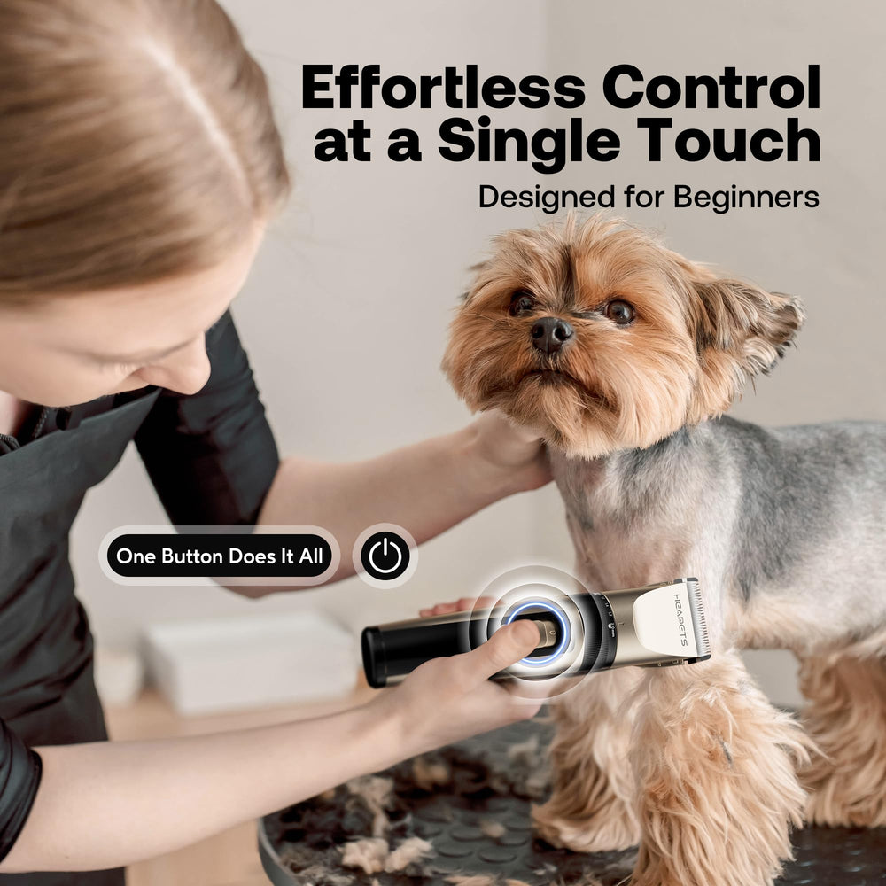 HEAPETS ceramic blades stay sharp and safe for thick coats.