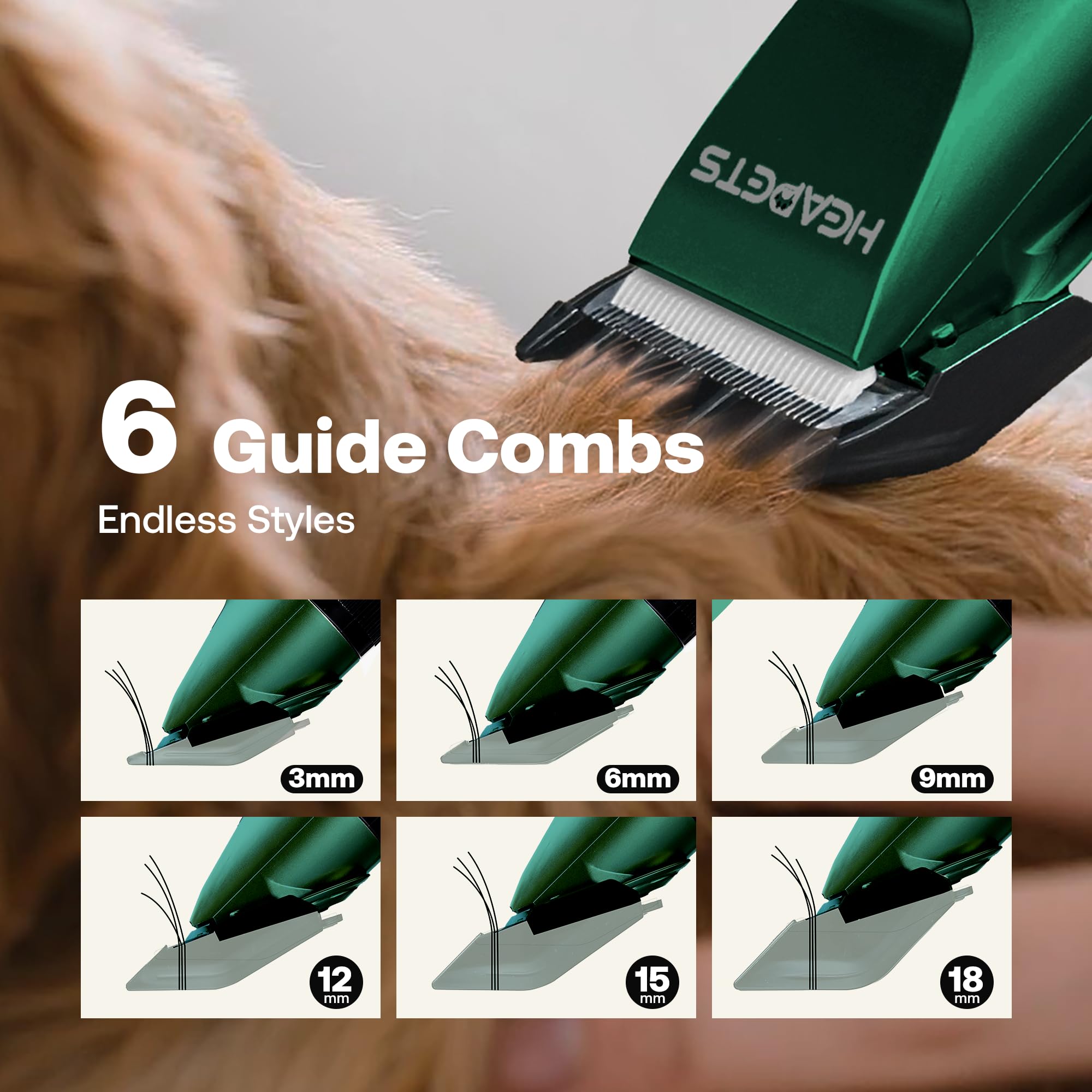 HEAPETS detachable waterproof blade makes cleaning quick and easy.