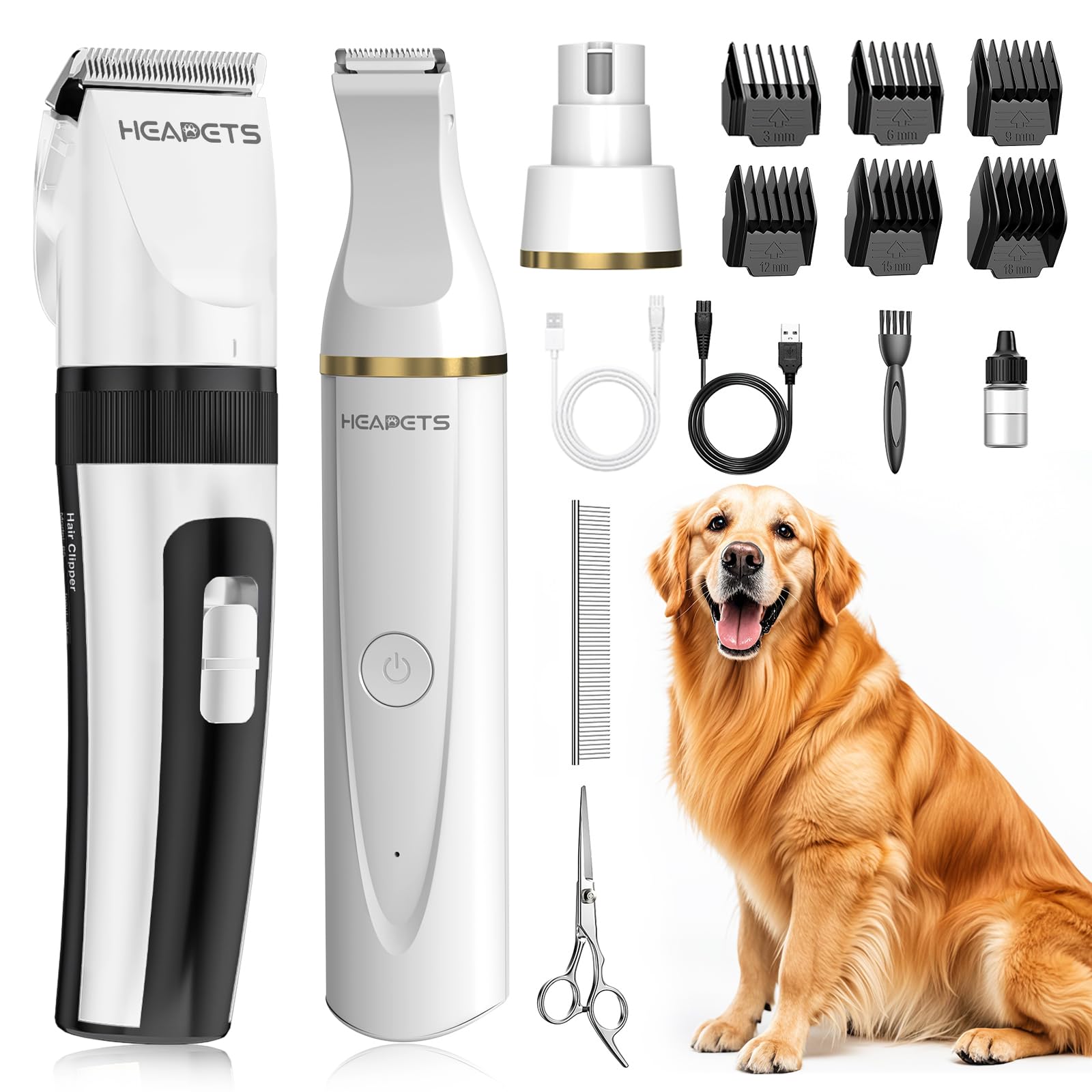 HEAPETS dog hair clippers kit for precise at-home grooming.