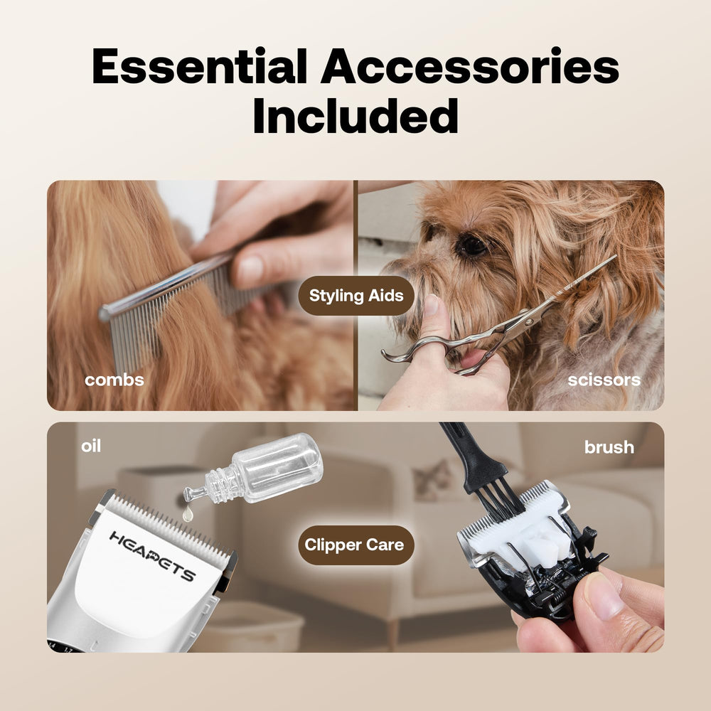 HEAPETS ergonomic cordless design for comfort during grooming.