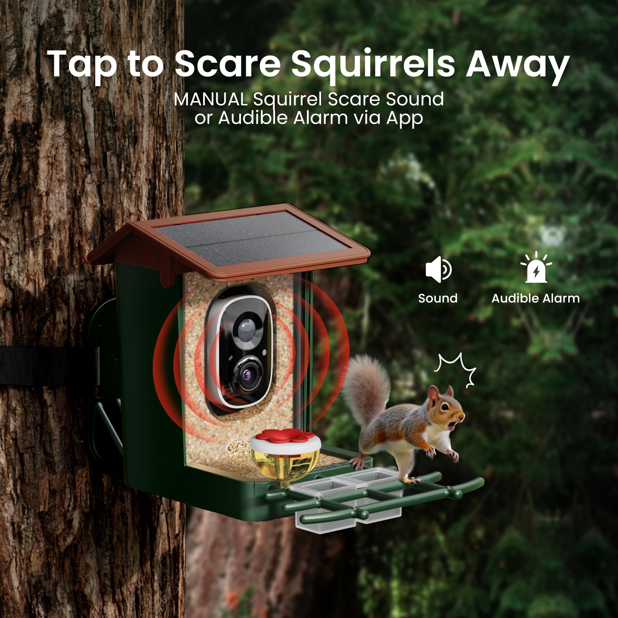 HEAPETS Easy Multi-Mount Installation lets you place it on trees or walls.