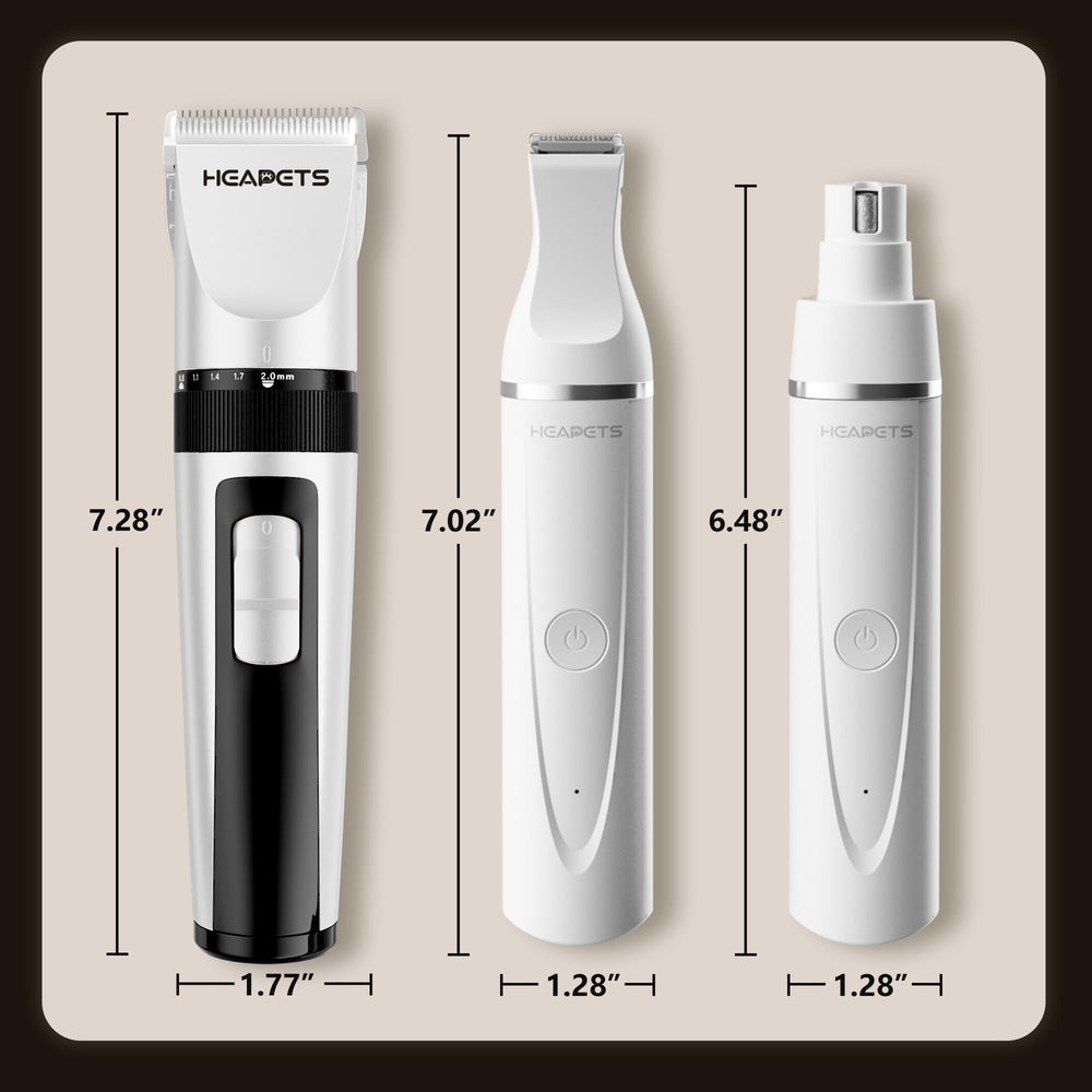 HEAPETS rechargeable cordless trimmer for flexible grooming sessions.
