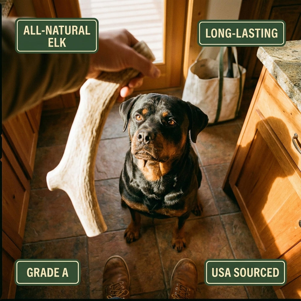 Heartland Antlers mess-free and odorless chews ideal for indoor use.