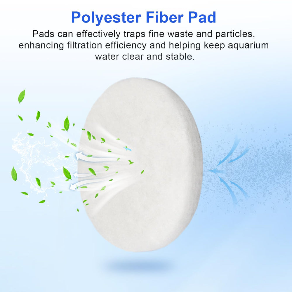 HEBRAR polishing pads fit Fluval canister filters for freshwater and marine tanks.