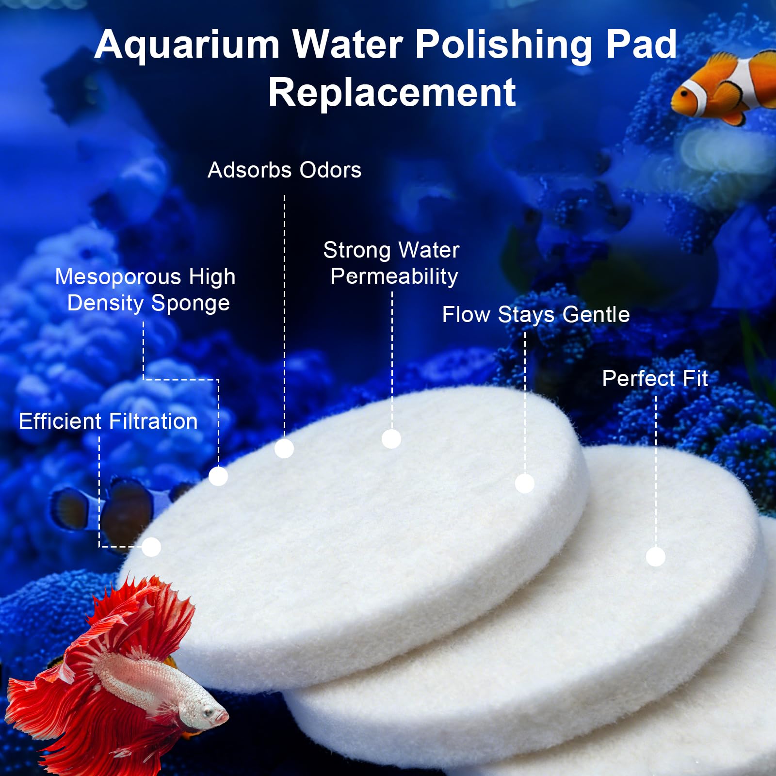 HEBRAR fine polyester polishing pad traps micro-particles to keep water stable.
