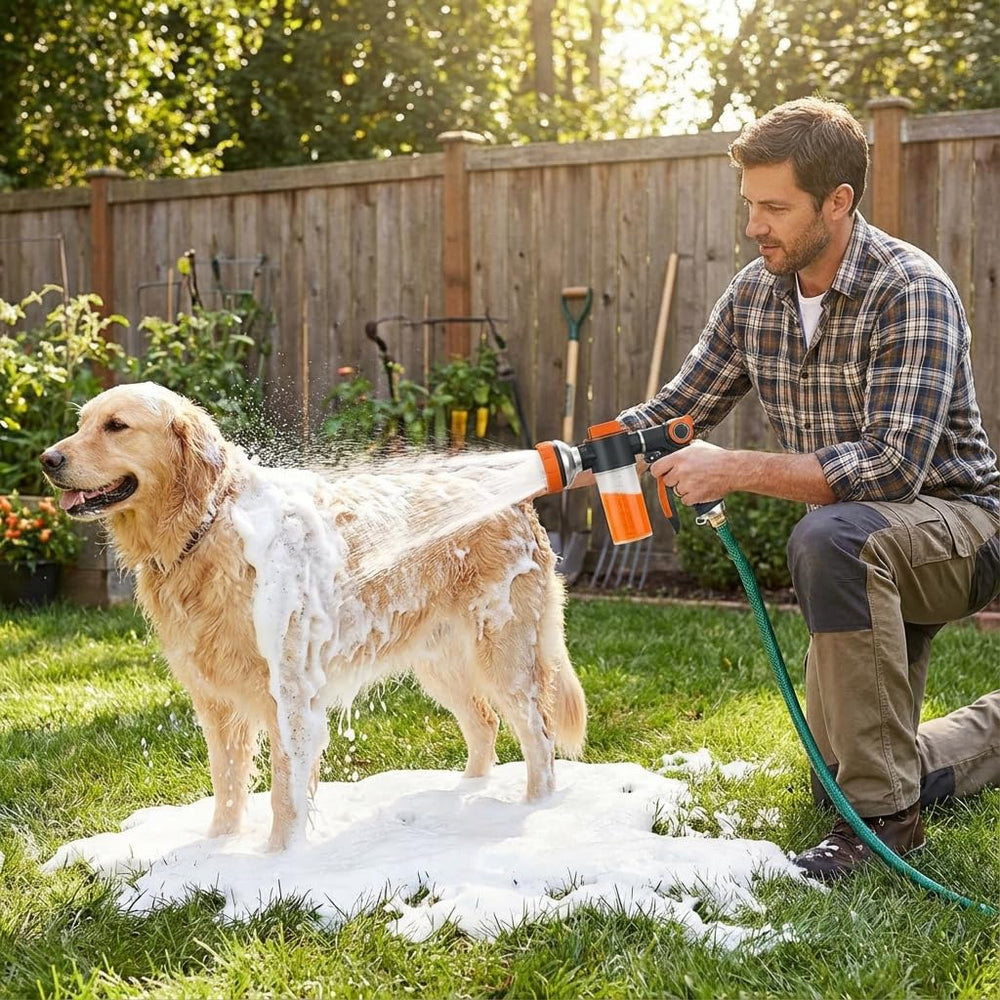 Hecurba soft pet bath brush accessory for a gentler cleaning.