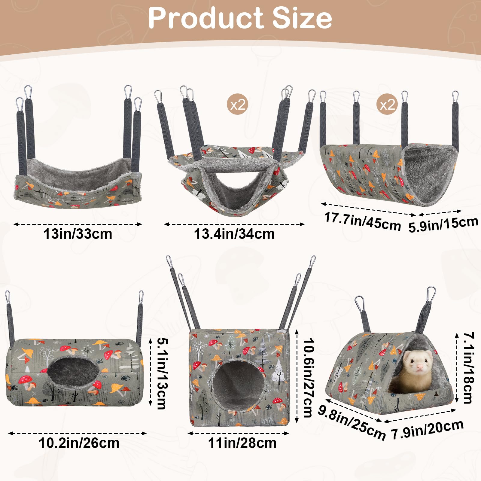 Hedgeink cute-design-cage-decor adds visual appeal to pet habitats.