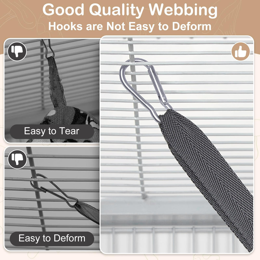 Hedgeink hammock easy-hang-hooks demonstrates simple installation inside cage for quick setup.