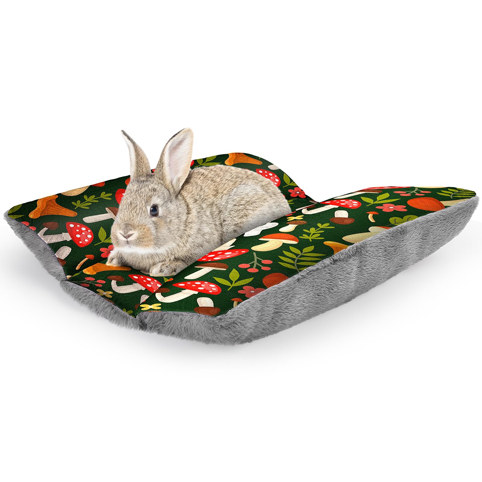Hedgeink Rabbit Bed front view showcases double-sided plush comfort for cozy lounging.