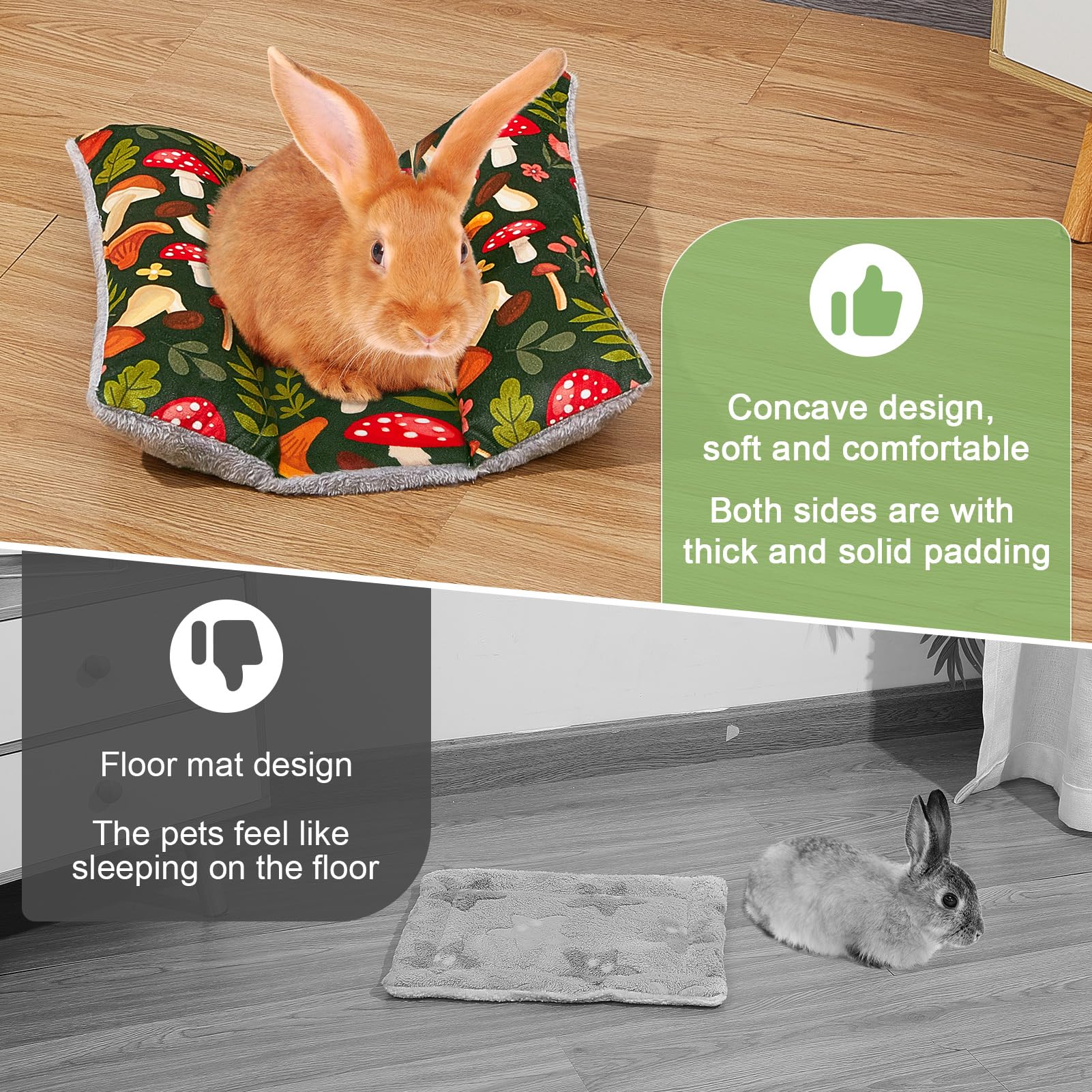 Hedgeink Rabbit Bed arctic velvet reverse for versatile warmth and comfort