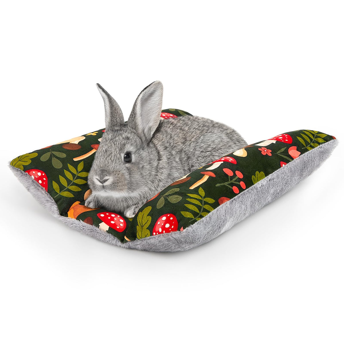 Hedgeink Rabbit Bed with soft crystal short plush for cozy small-pet rest