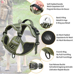 HEELE adjustable chest straps ensure a snug fit as dogs grow.