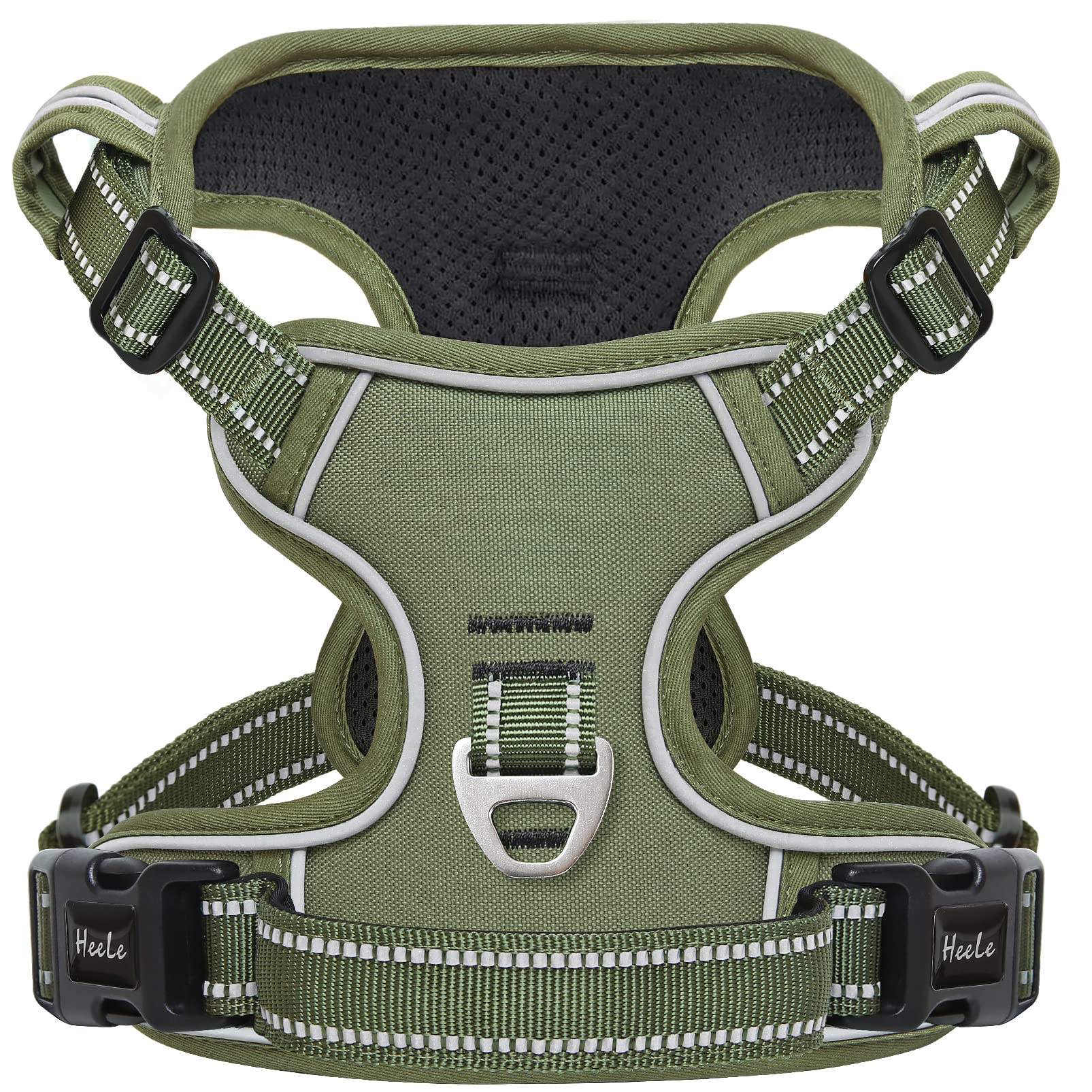 HEELE size L front view dog harness with padded comfort for daily walks.
