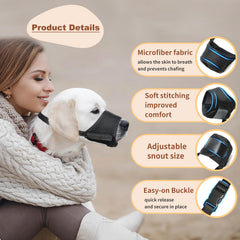 HEELE dog muzzle breathable air mesh keeps dogs comfortable for long wear.
