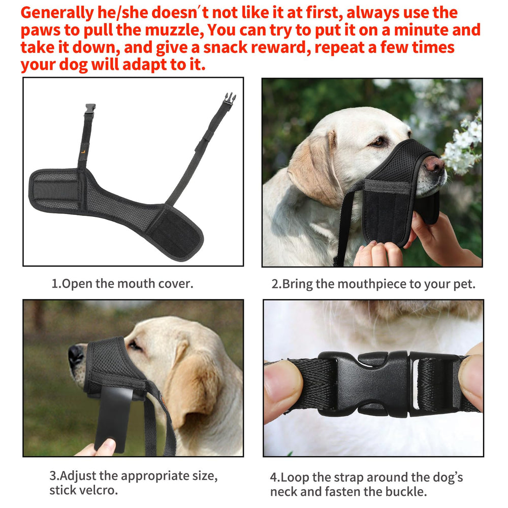 HEELE dog muzzle design provides space for drinking while wearing.